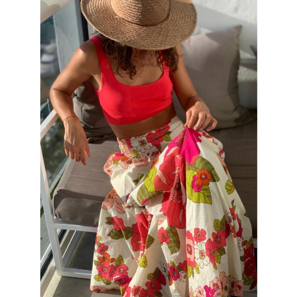 Love The Label Retro Floral Maxi Skirt Imogene - Picture 1 of 10